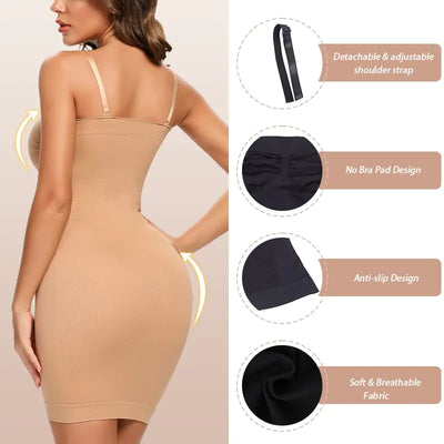 Robe Gainante Sans Bretelles Élégante